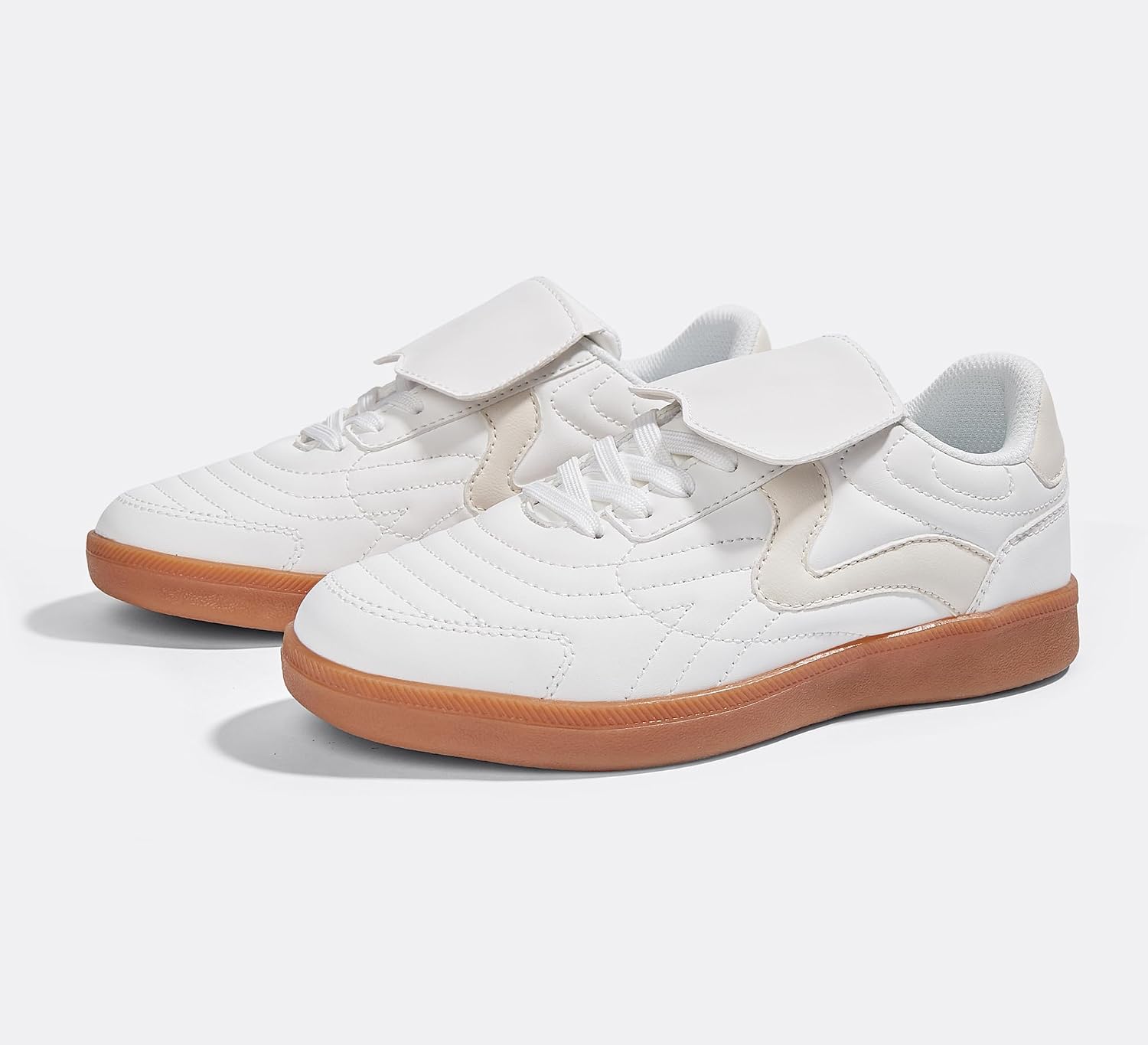 LUCKY STEP Women's Gum Sole Fashion Sneakers Classic Retro Fancy Casual Leisure Tennis Walking Skate Shoes