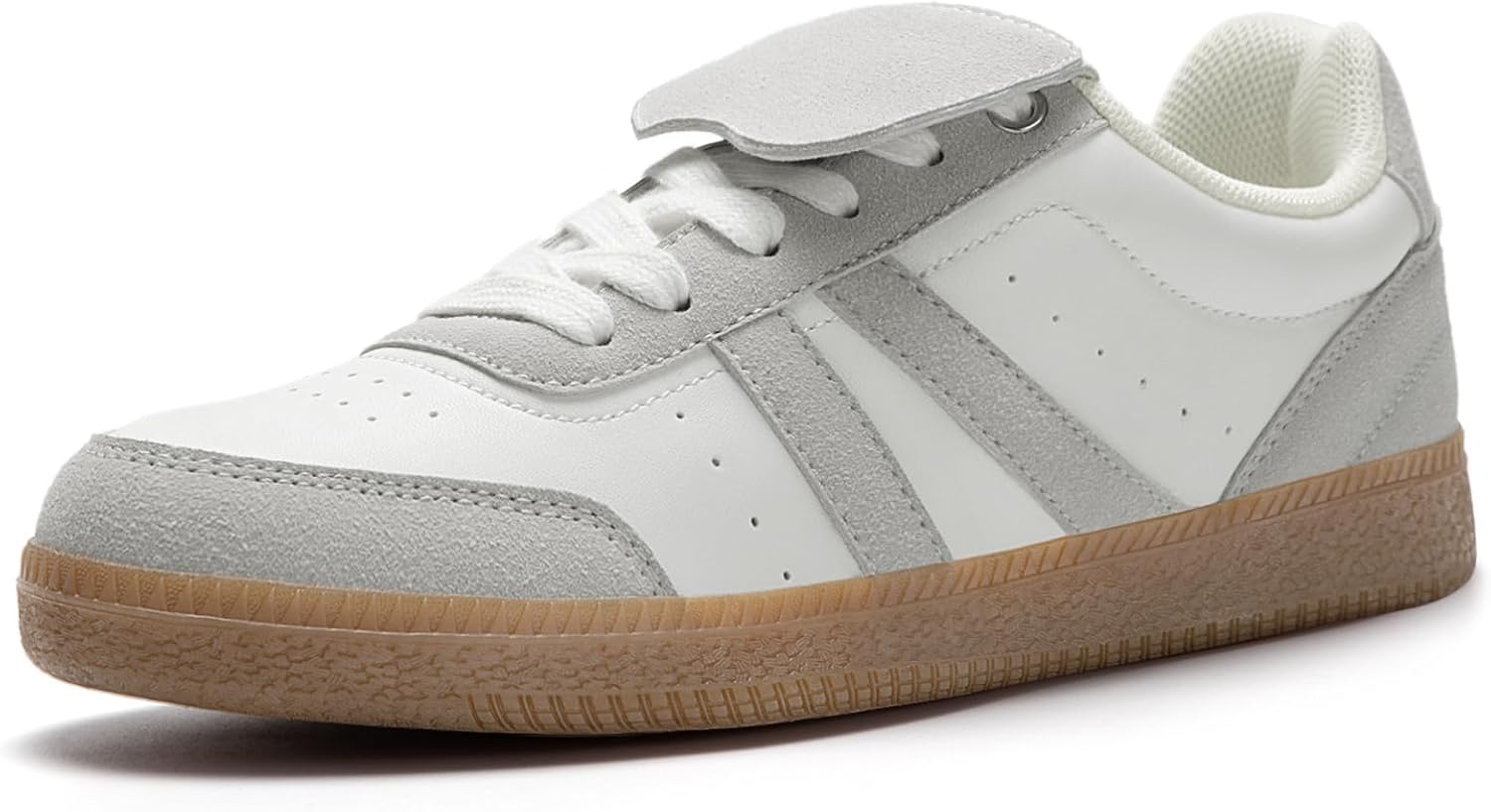 Rihero Women's Fashion Tennis Walking Sneakers Shoes | Comfortable Casual Non Slip Sneakers, Retro Color-Block, Lace-Up, Round-Toe, Suitable For Commuting, Fitness, Shopping, Trav