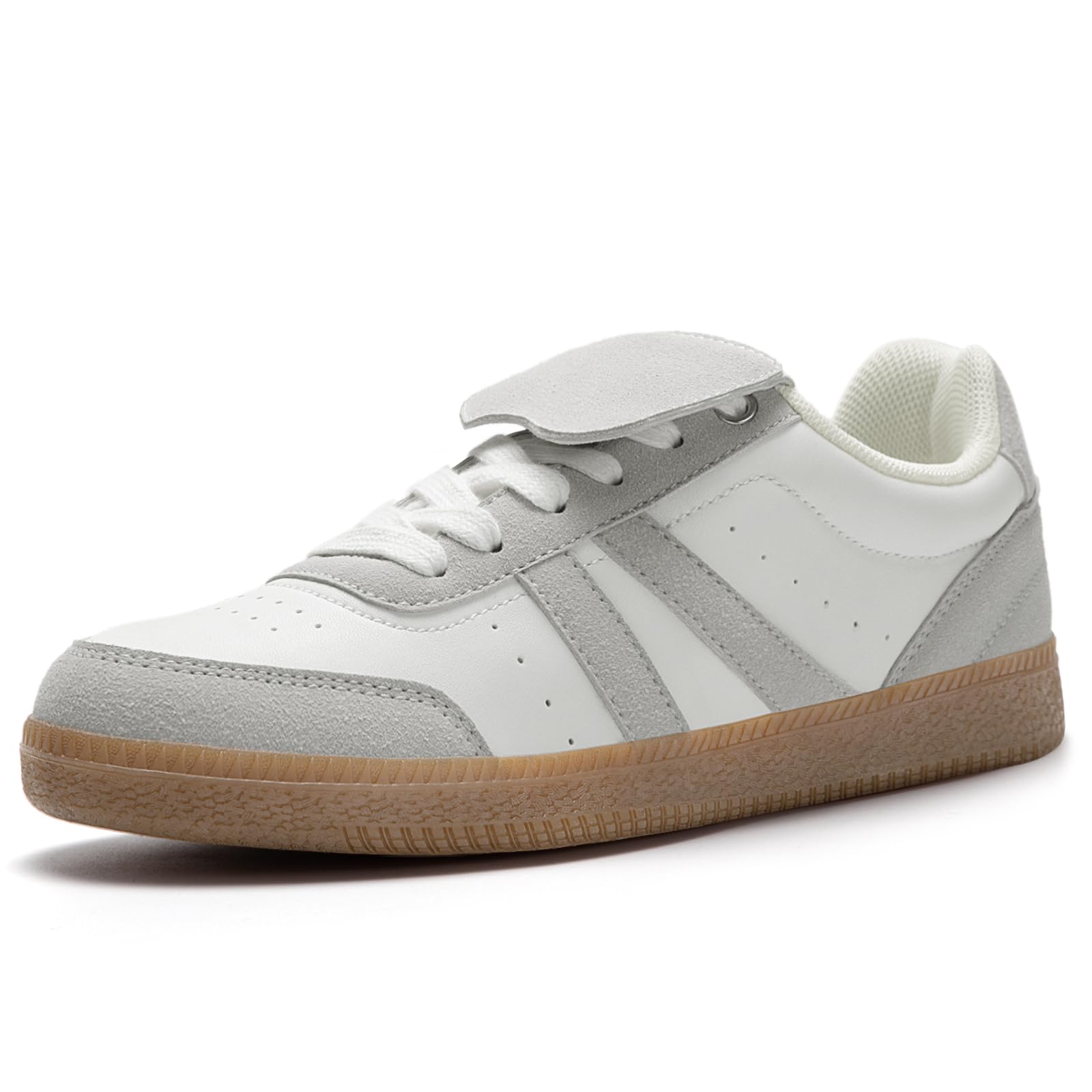 Rihero Women's Fashion Tennis Walking Sneakers Shoes | Comfortable Casual Non Slip Sneakers, Retro Color-Block, Lace-Up, Round-Toe, Suitable For Commuting, Fitness, Shopping, Trav