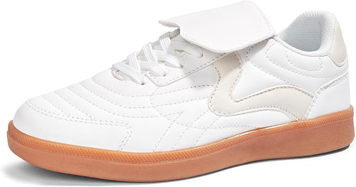 LUCKY STEP Women's Gum Sole Fashion Sneakers Classic Retro Fancy Casual Leisure Tennis Walking Skate Shoes