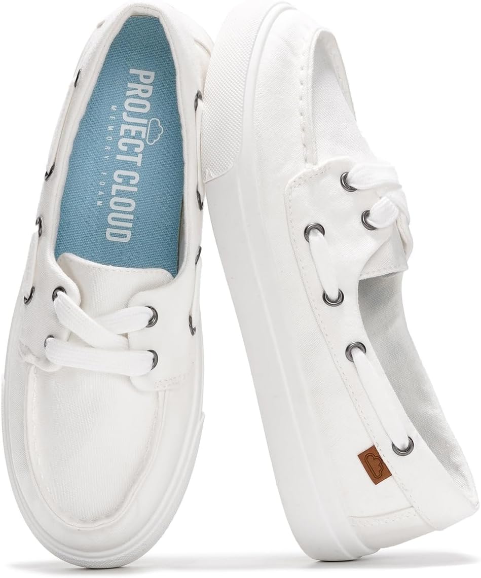 Project Cloud Canvas Sneakers for Women Memory Foam Slip On (Seasalt) | Memory Foam Insole; Slip-On Design; Lightweight; Non-Slip Sole; Canvas Fashion Sneakers for Women; Everyday Comfort