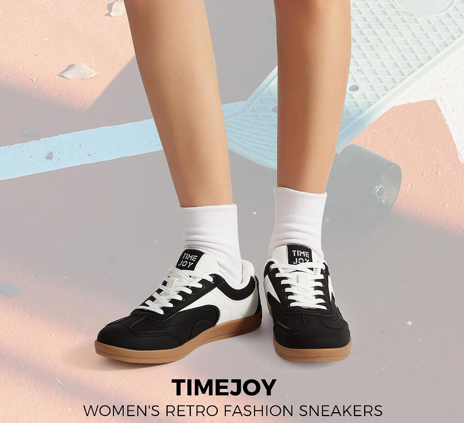 Women's Fashion Sneakers, Non-Slip Lace-Up Vintage Casual Style | Soft inner lining,neat stitching,snug foot fit,versatile daily matching,ideal for shopping,travel and casual outdoor use