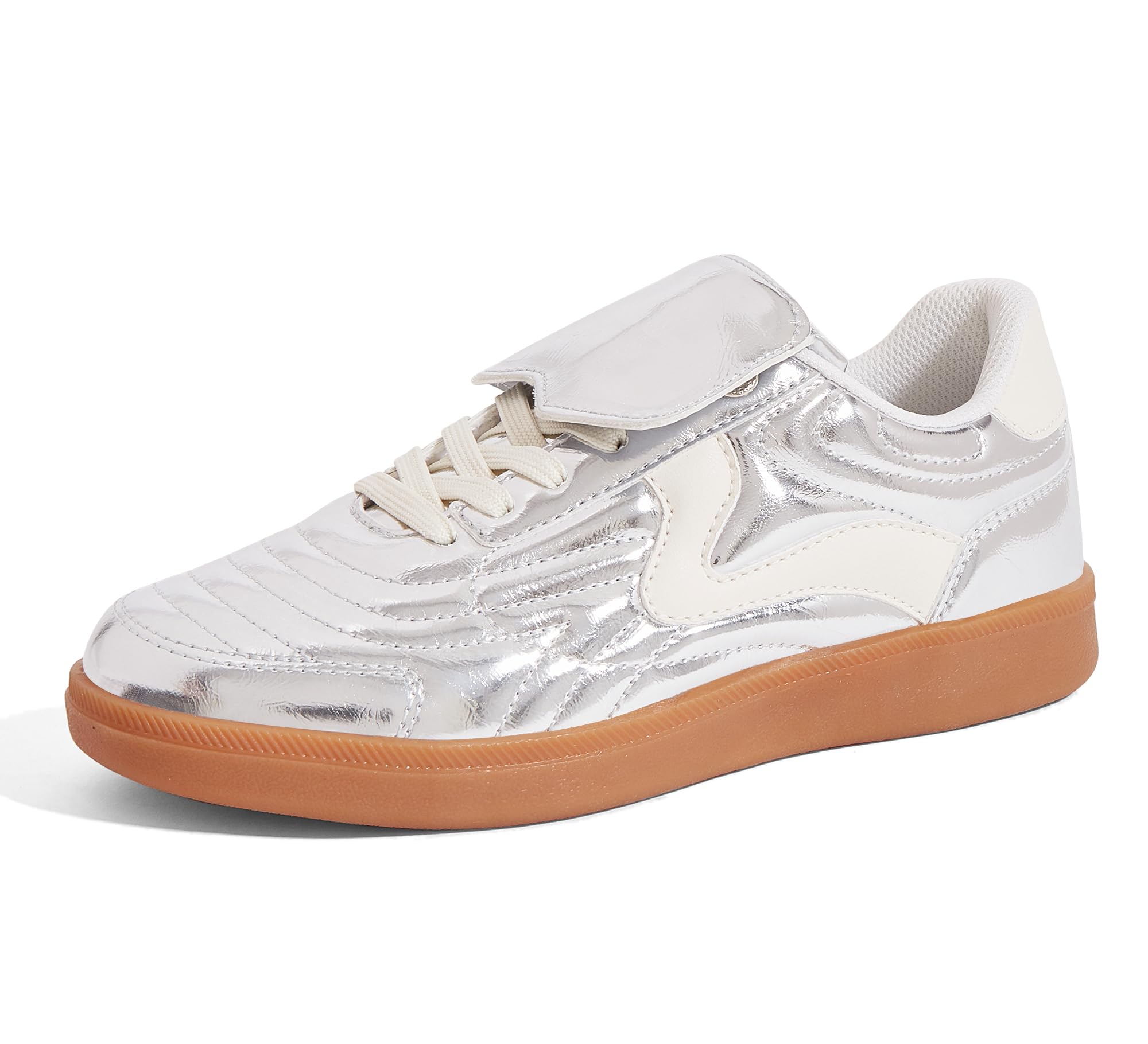 LUCKY STEP Women's Gum Sole Fashion Sneakers Classic Retro Fancy Casual Leisure Tennis Walking Skate Shoes