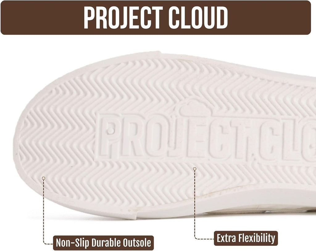 Project Cloud Canvas Sneakers for Women Memory Foam Slip On (Seasalt) | Memory Foam Insole; Slip-On Design; Lightweight; Non-Slip Sole; Canvas Fashion Sneakers for Women; Everyday Comfort