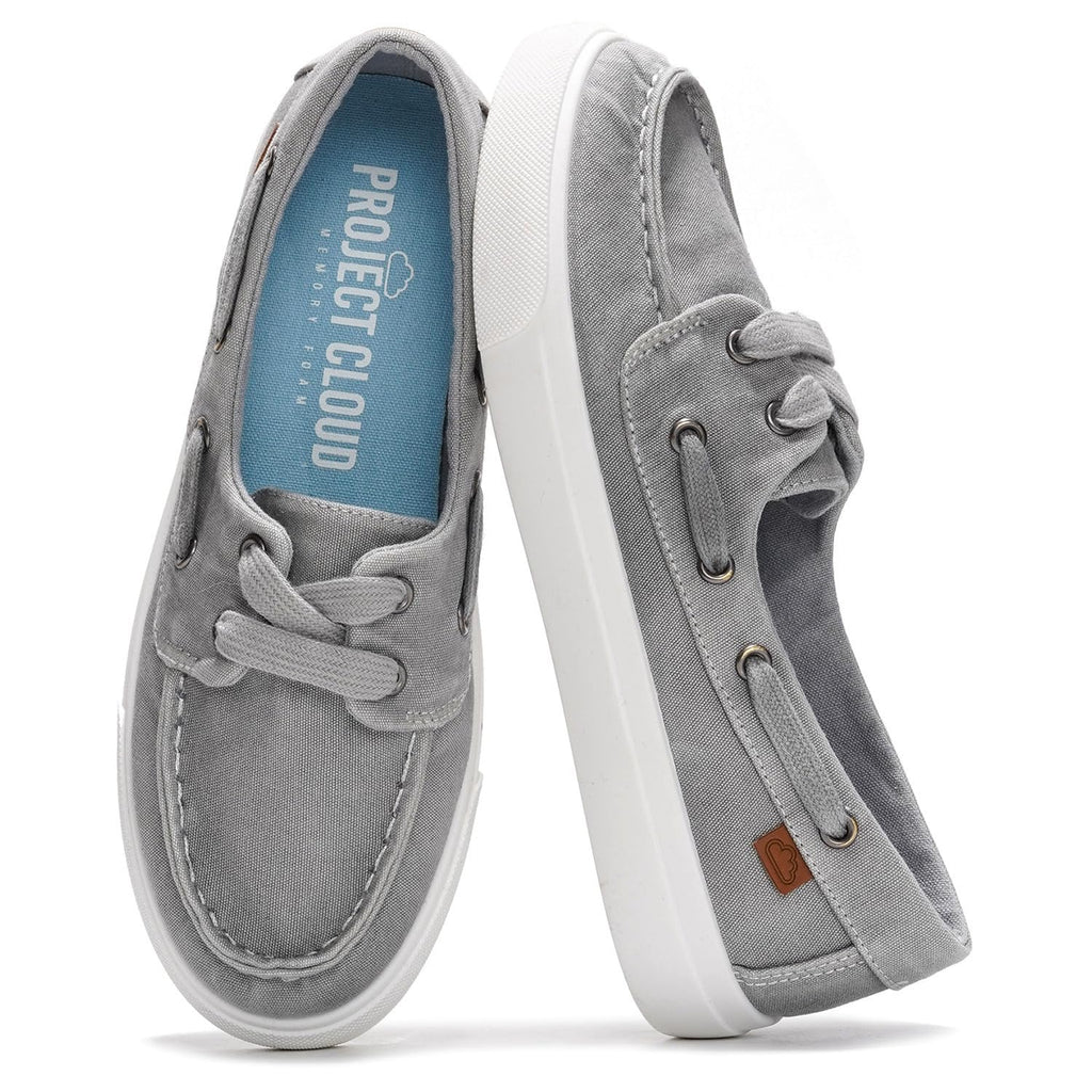 Project Cloud Canvas Sneakers for Women Memory Foam Slip On (Seasalt) | Memory Foam Insole; Slip-On Design; Lightweight; Non-Slip Sole; Canvas Fashion Sneakers for Women; Everyday Comfort