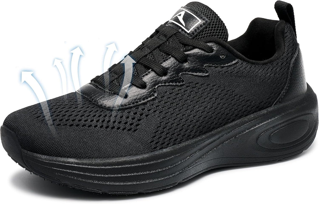 Aomigoct Womens Comfortable Walking Shoes: Reduce Foot Burden 40% for Travel Shopping - 8-Hour Walking Comfort for Commuting Women - Lightweight Sneakers