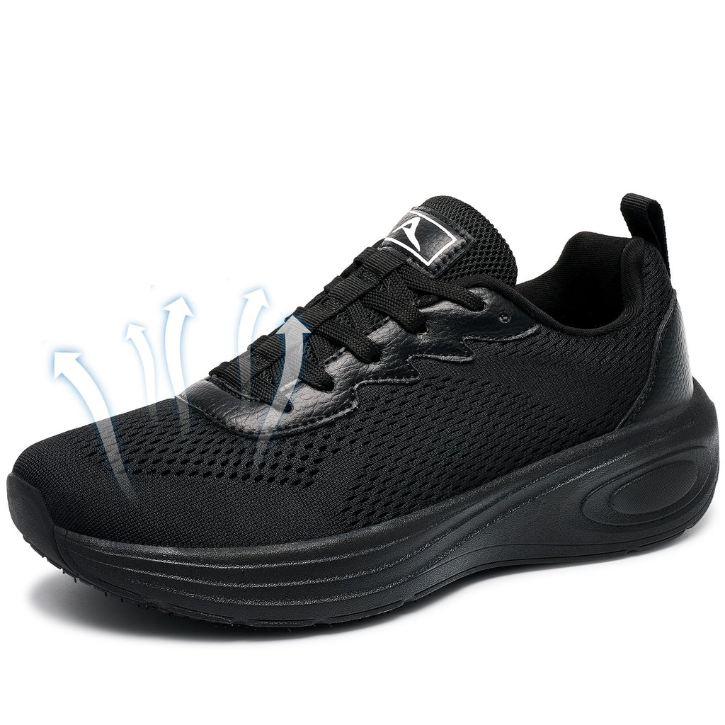 Aomigoct Womens Comfortable Walking Shoes: Reduce Foot Burden 40% for Travel Shopping - 8-Hour Walking Comfort for Commuting Women - Lightweight Sneakers