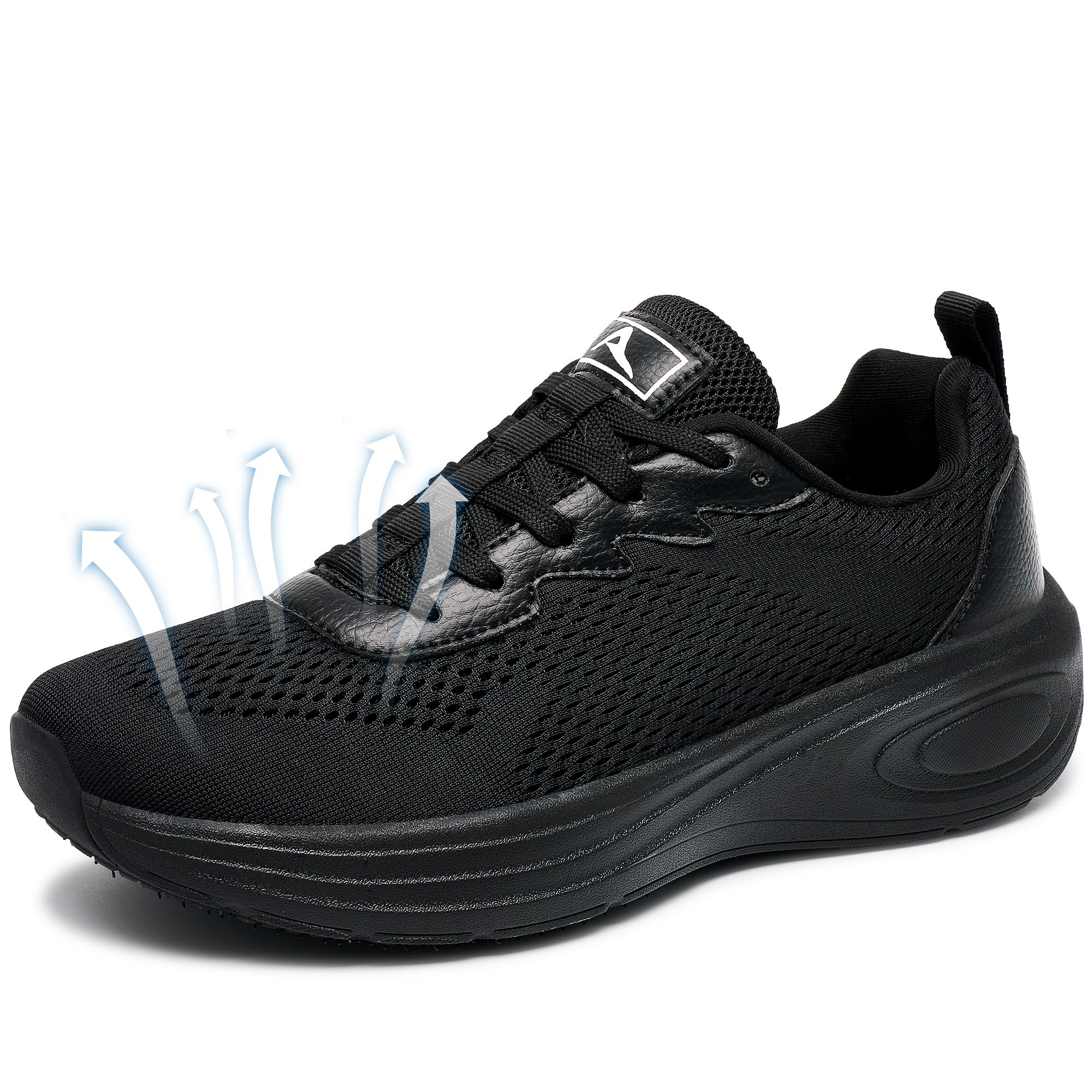 Aomigoct Womens Comfortable Walking Shoes: Reduce Foot Burden 40% for Travel Shopping - 8-Hour Walking Comfort for Commuting Women - Lightweight Sneakers